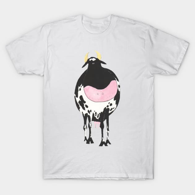 Funny Cow! Moo! T-Shirt by krisevansart